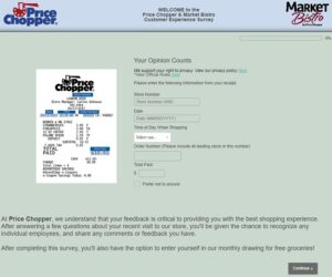 Price Chopper Survey - Win $100 Gift Card - Chopper Survey